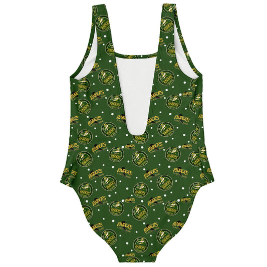 Lady Raiders One-Piece Swimsuit - Raiders Circle Logo Pattern