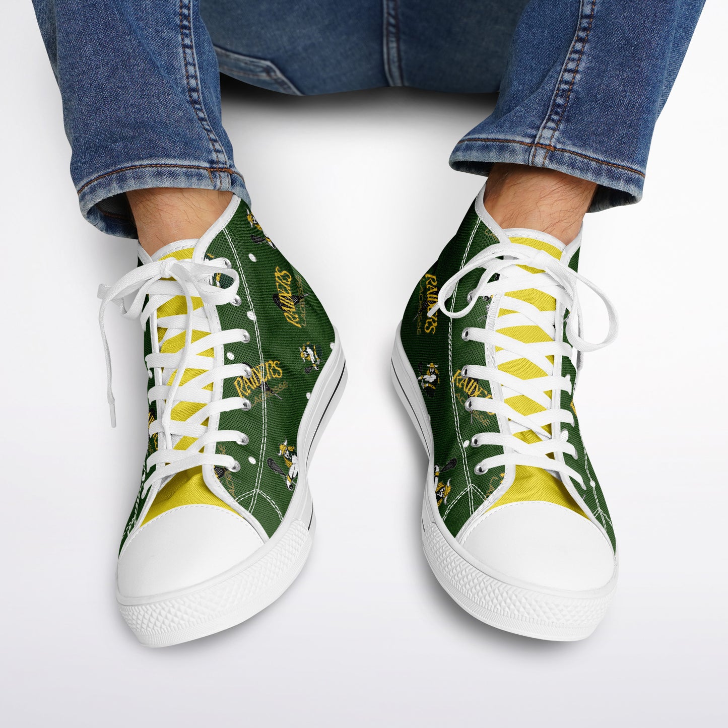 High Top Shoes - Raiders Pattern