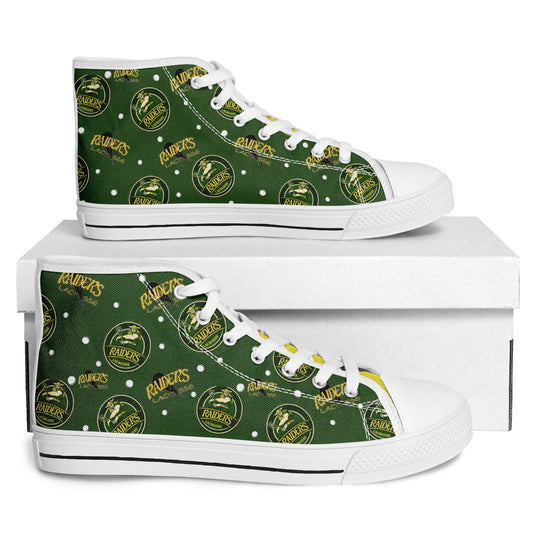 High Top Shoes - Raiders Lacrosse Circle Logo Pattern