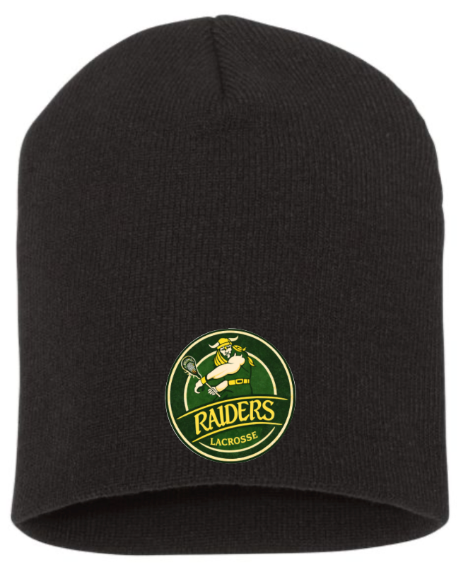 Adult Beanie with Embroidered Raiders Patch
