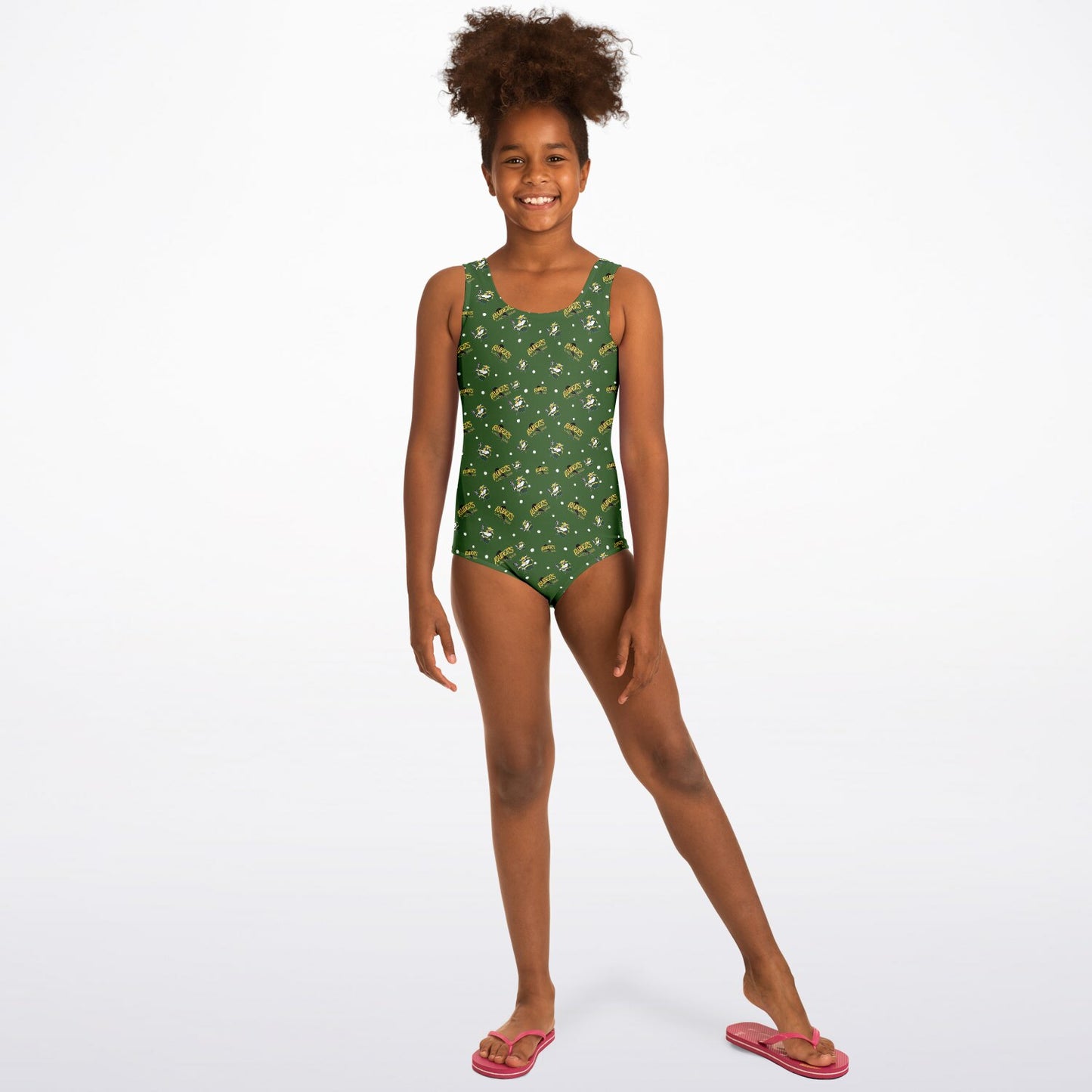 Youth One-Piece Swimsuit - Raiders Lacrosse Pattern