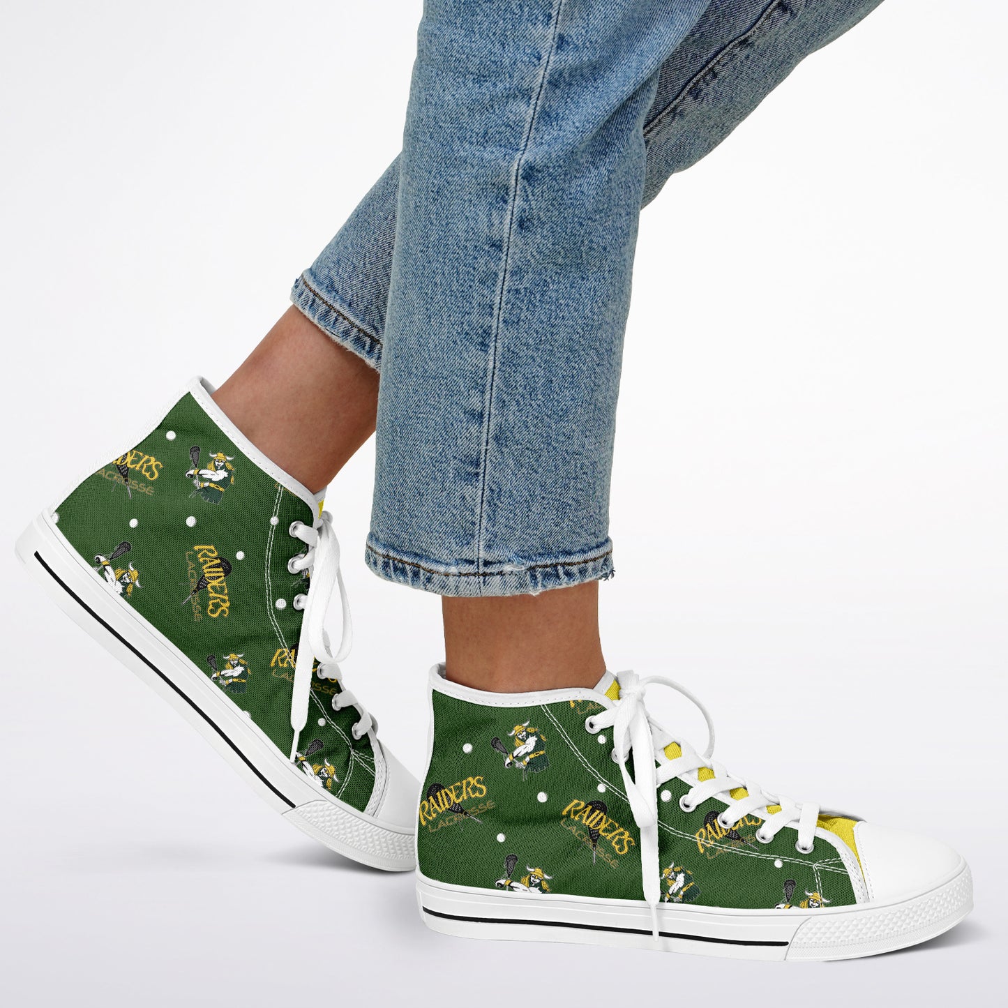 High Top Shoes - Raiders Pattern