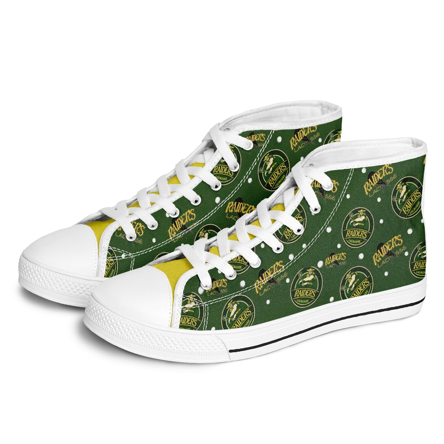 High Top Shoes - Raiders Lacrosse Circle Logo Pattern