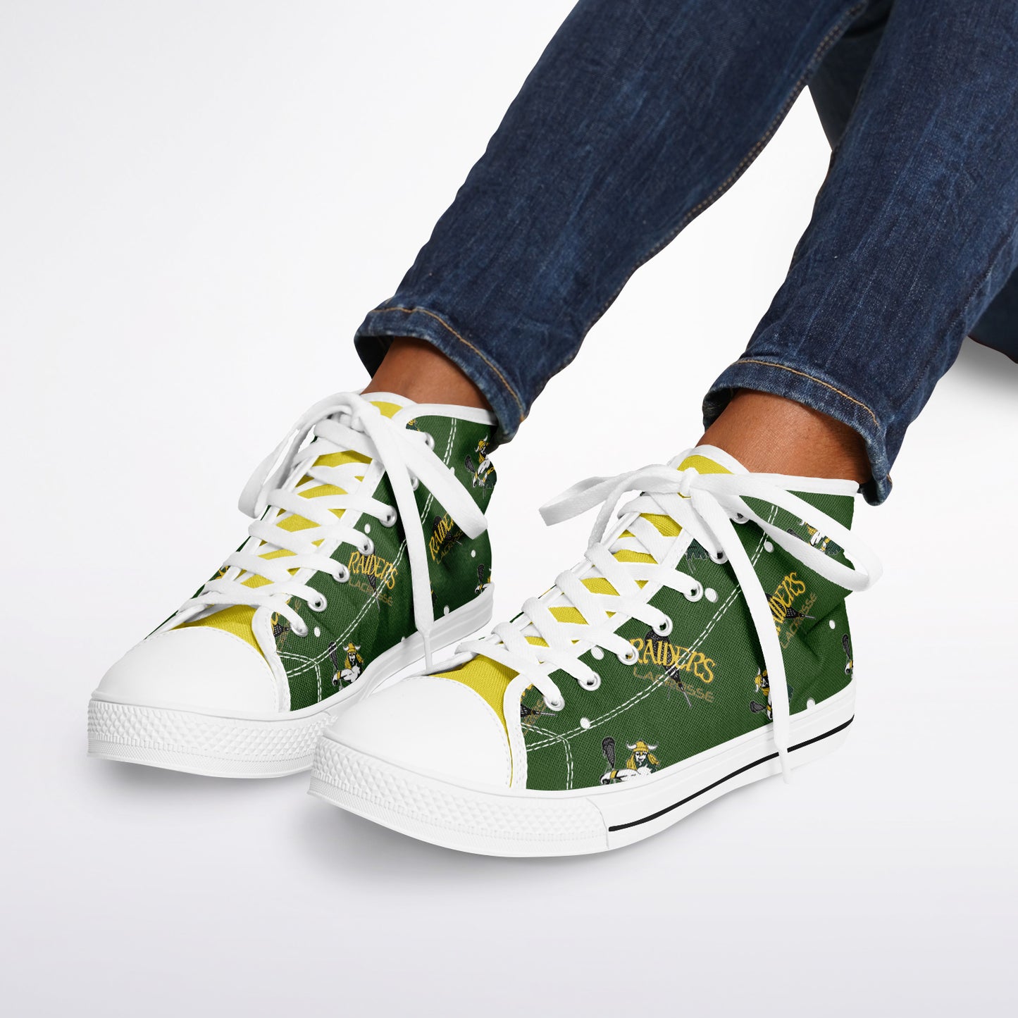 High Top Shoes - Raiders Pattern