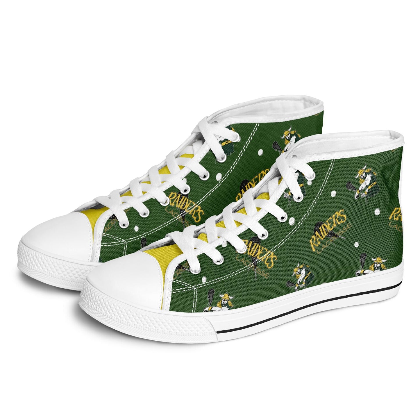 High Top Shoes - Raiders Pattern