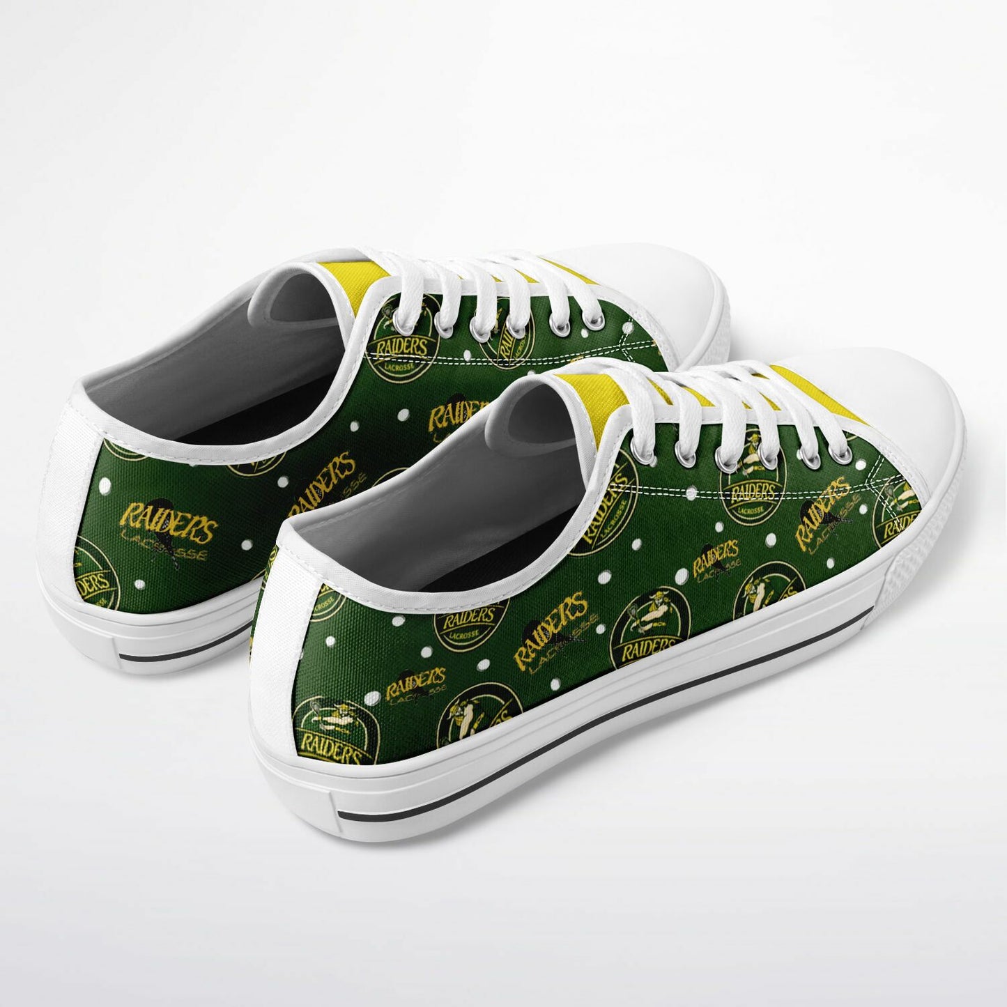 Low Cut Canvas Shoes - Raiders Lacrosse Circle Logo Pattern