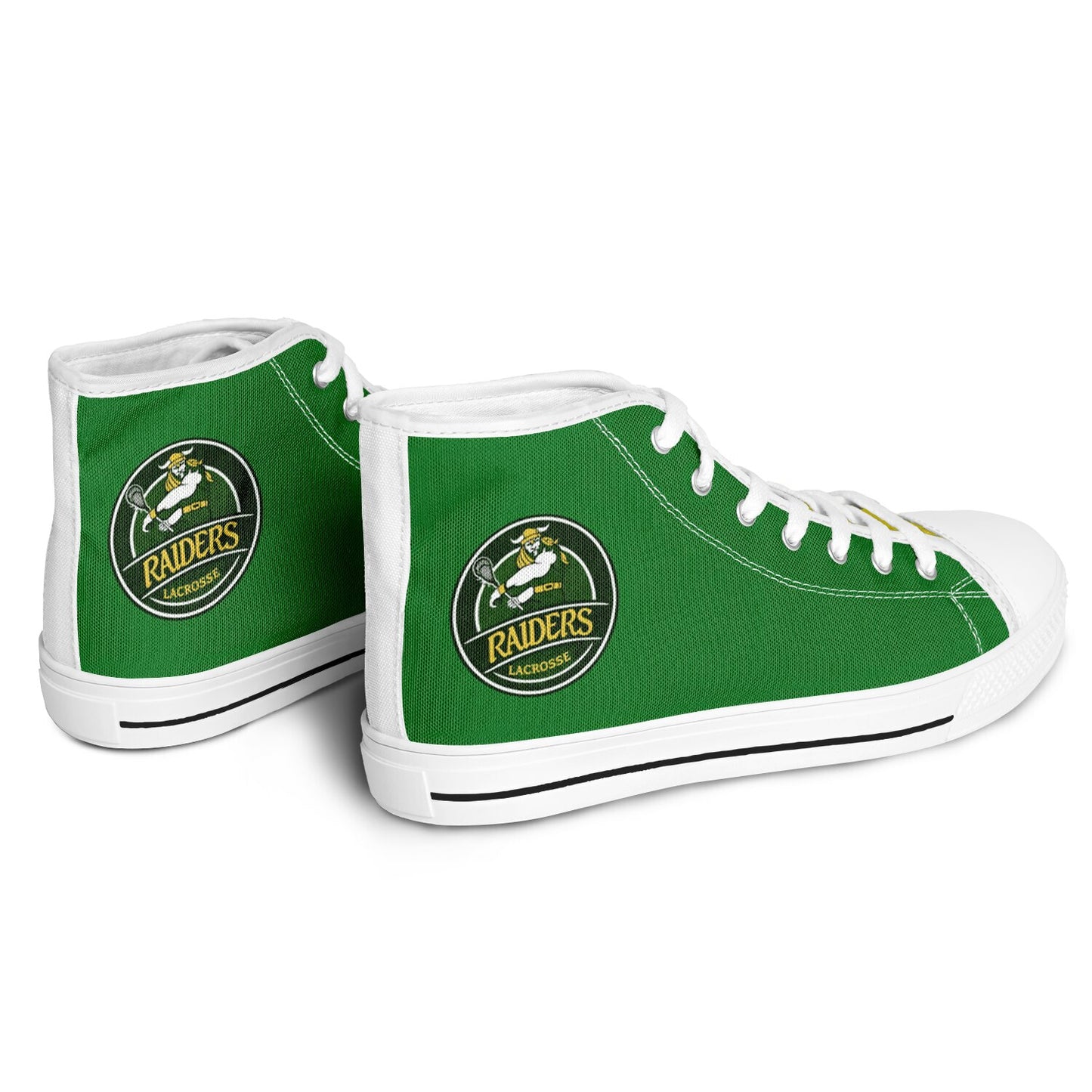 High Top Shoes - Raiders Lacrosse Circle Logo Pattern
