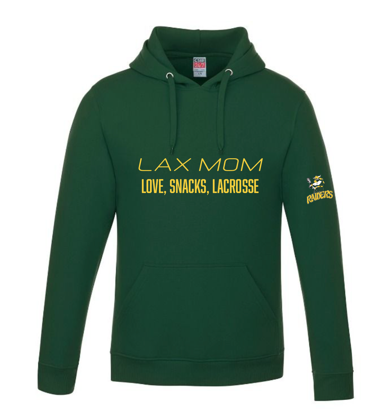 LAX Mom Love, Snacks, Lacrosse Pullover Hooded Sweatshirt