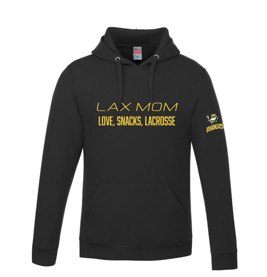 LAX Mom Love, Snacks, Lacrosse Pullover Hooded Sweatshirt