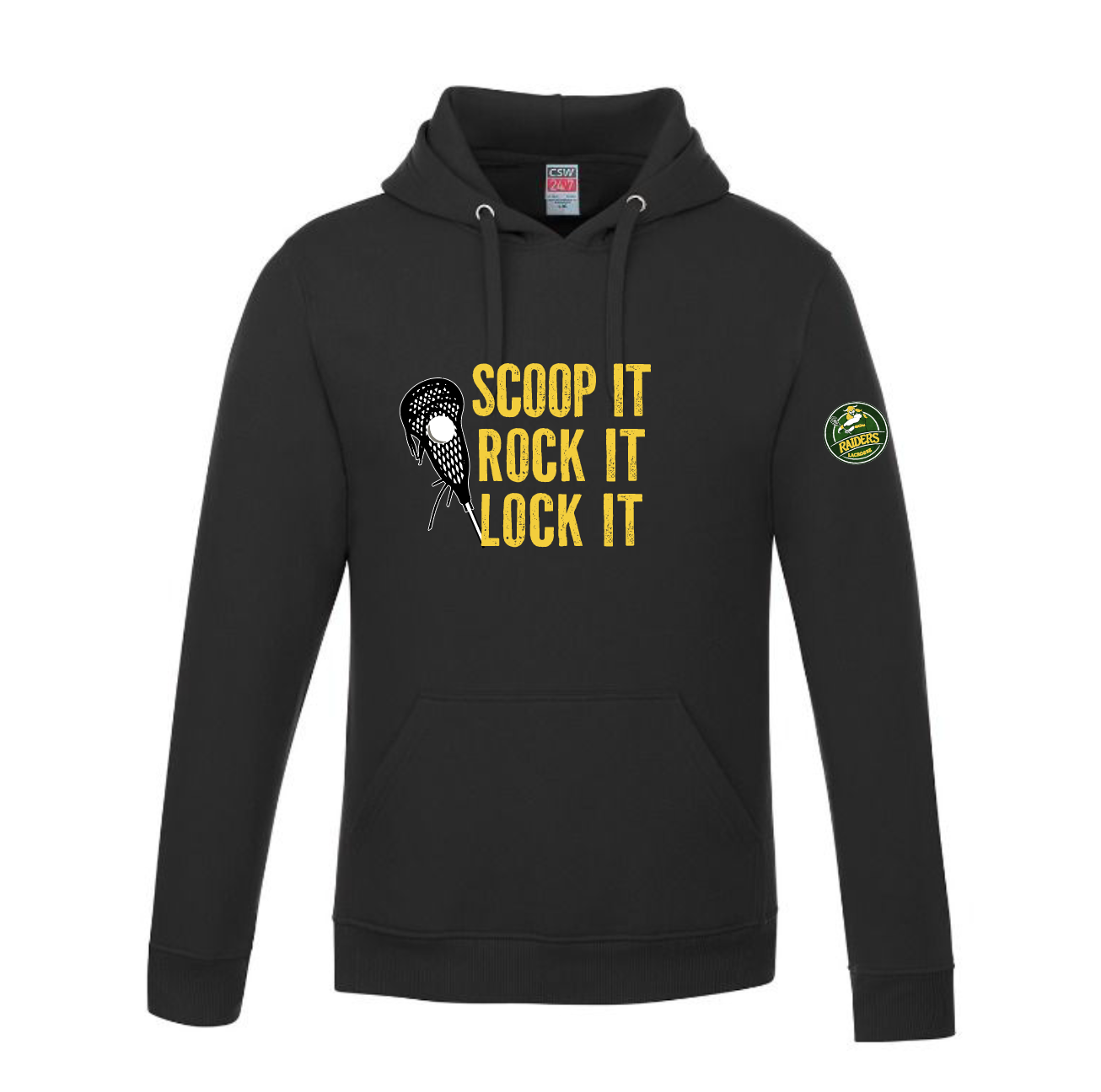 Scoop it, Rock it, Lock it Raiders Pullover Hooded Sweatshirt
