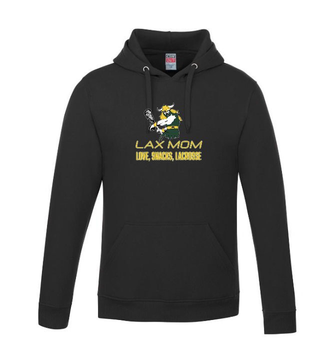 LAX Mom Love, Snacks,Lacrosse with Big Man Pullover Hooded Sweatshirt