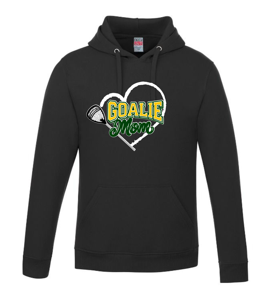 Heart Goalie Mom Pullover Hooded Sweatshirt