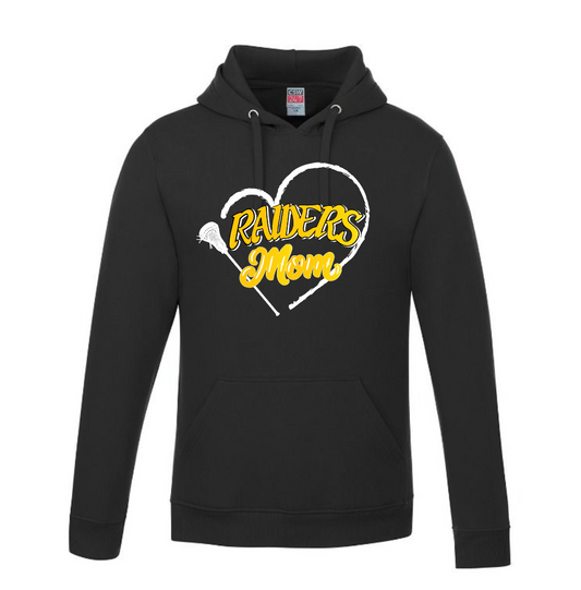 LAX Mom with Heart   Pullover Hooded Sweatshirt
