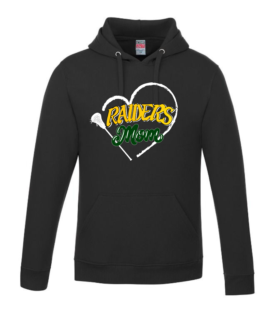 LAX Mom with Heart   Pullover Hooded Sweatshirt