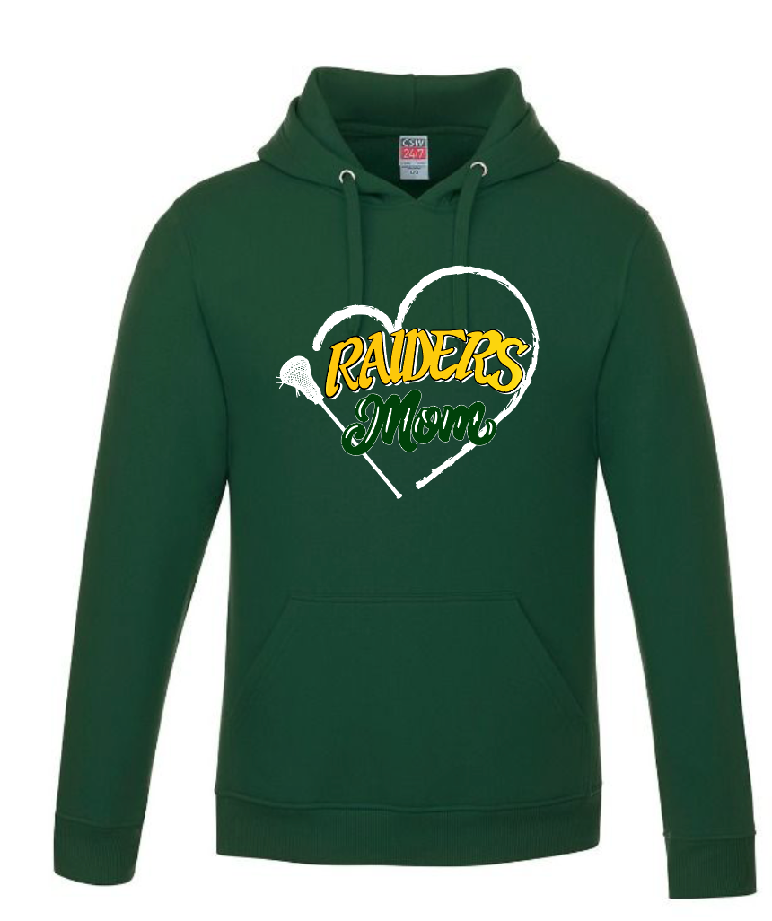 LAX Mom with Heart   Pullover Hooded Sweatshirt