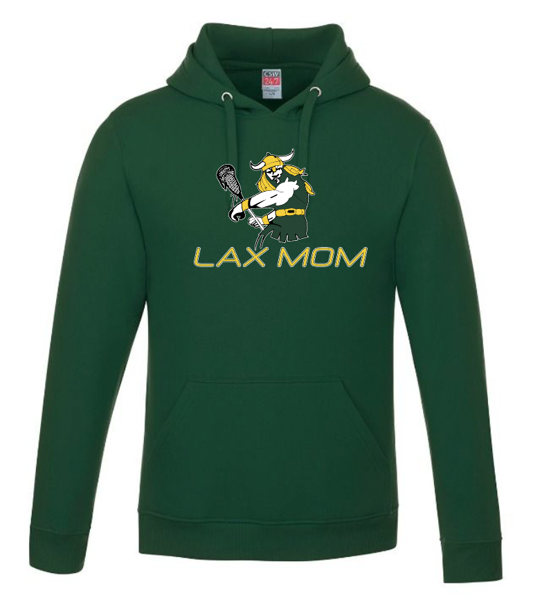 LAX Mom with Raiders Big Man   Pullover Hooded Sweatshirt