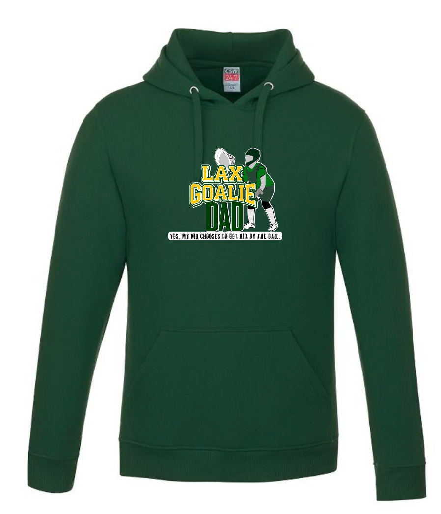 Goalie Dad with Goalie and Stick   Pullover Hooded Sweatshirt