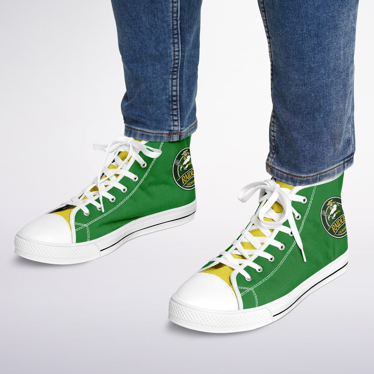 High Top Shoes - Raiders Lacrosse Circle Logo Pattern
