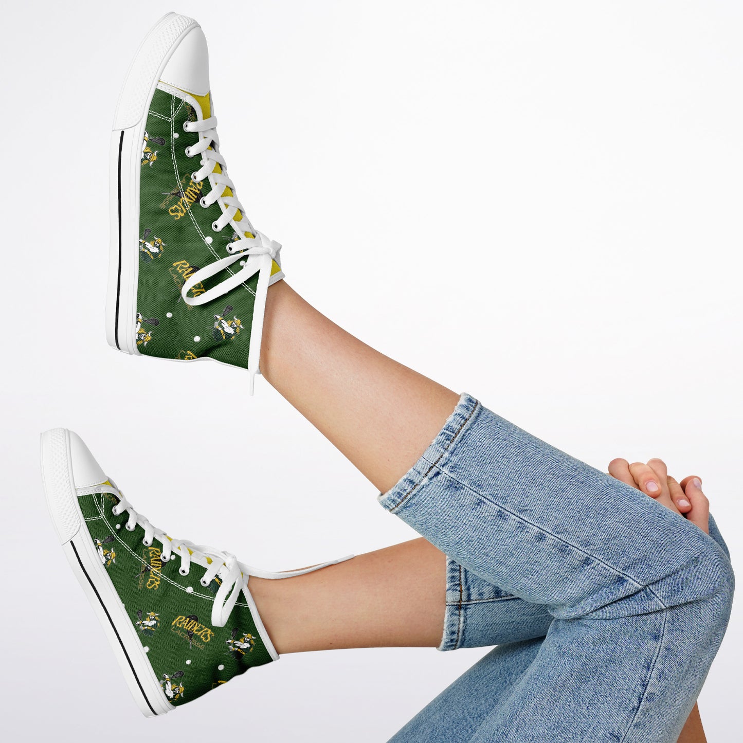 High Top Shoes - Raiders Pattern