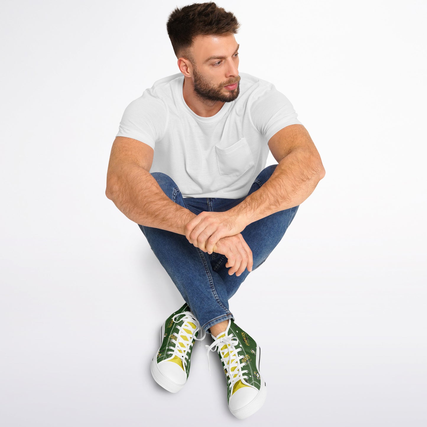 High Top Shoes - Raiders Pattern