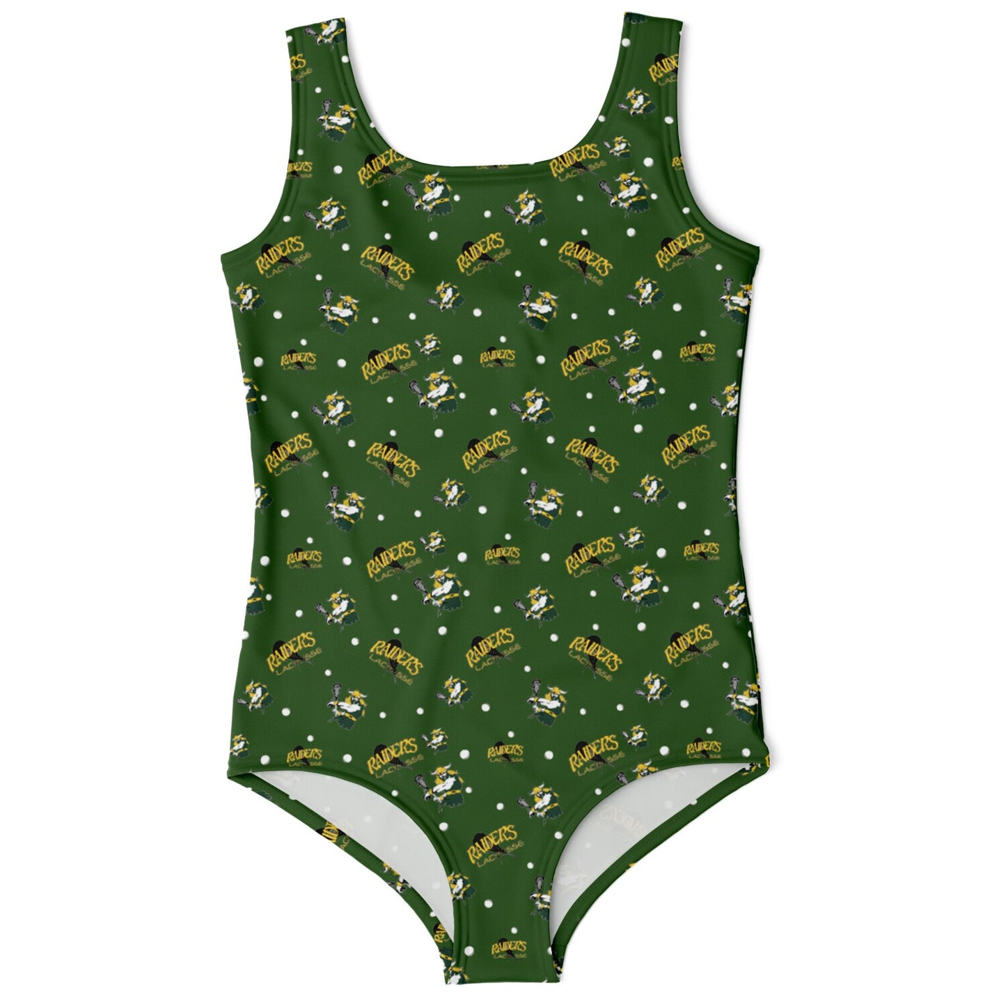 Youth One-Piece Swimsuit - Raiders Lacrosse Pattern