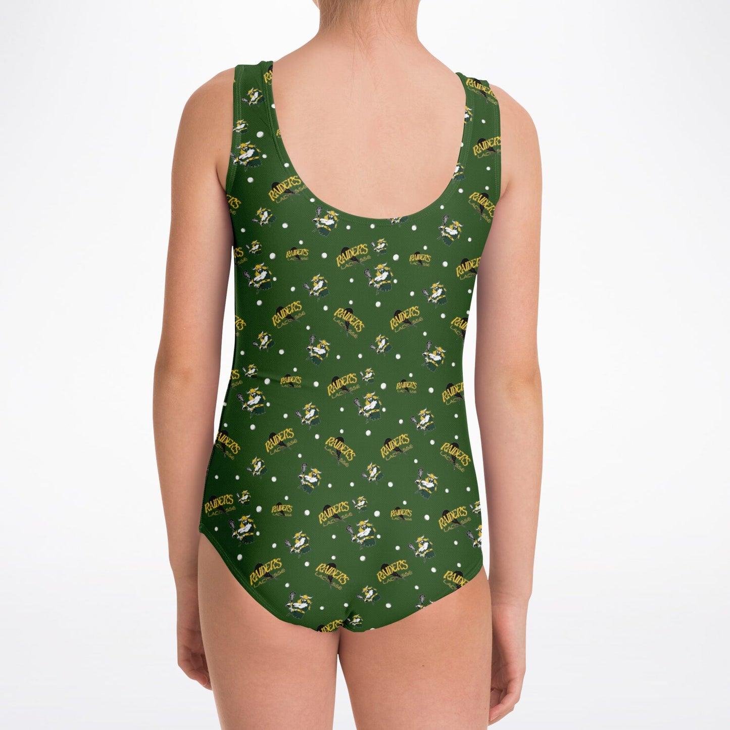 Youth One-Piece Swimsuit - Raiders Lacrosse Pattern