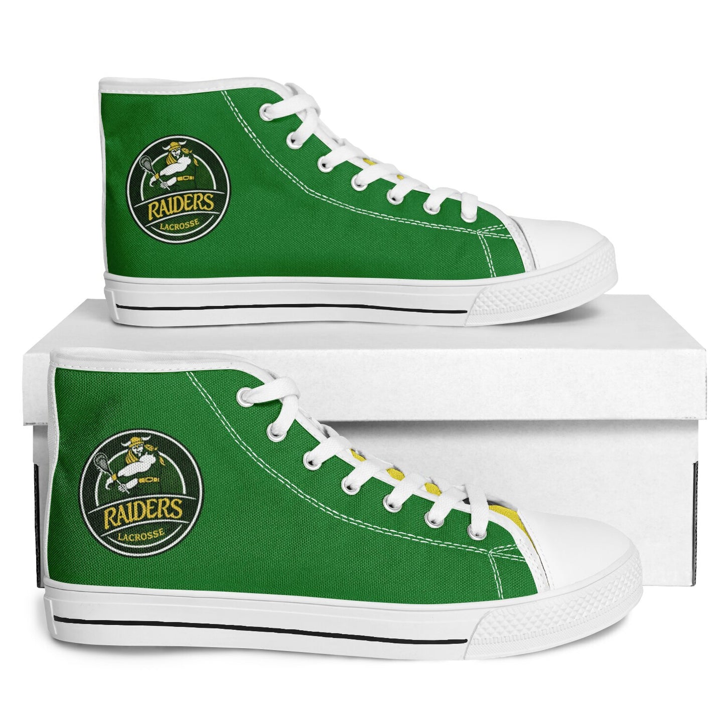High Top Shoes - Raiders Lacrosse Circle Logo Pattern