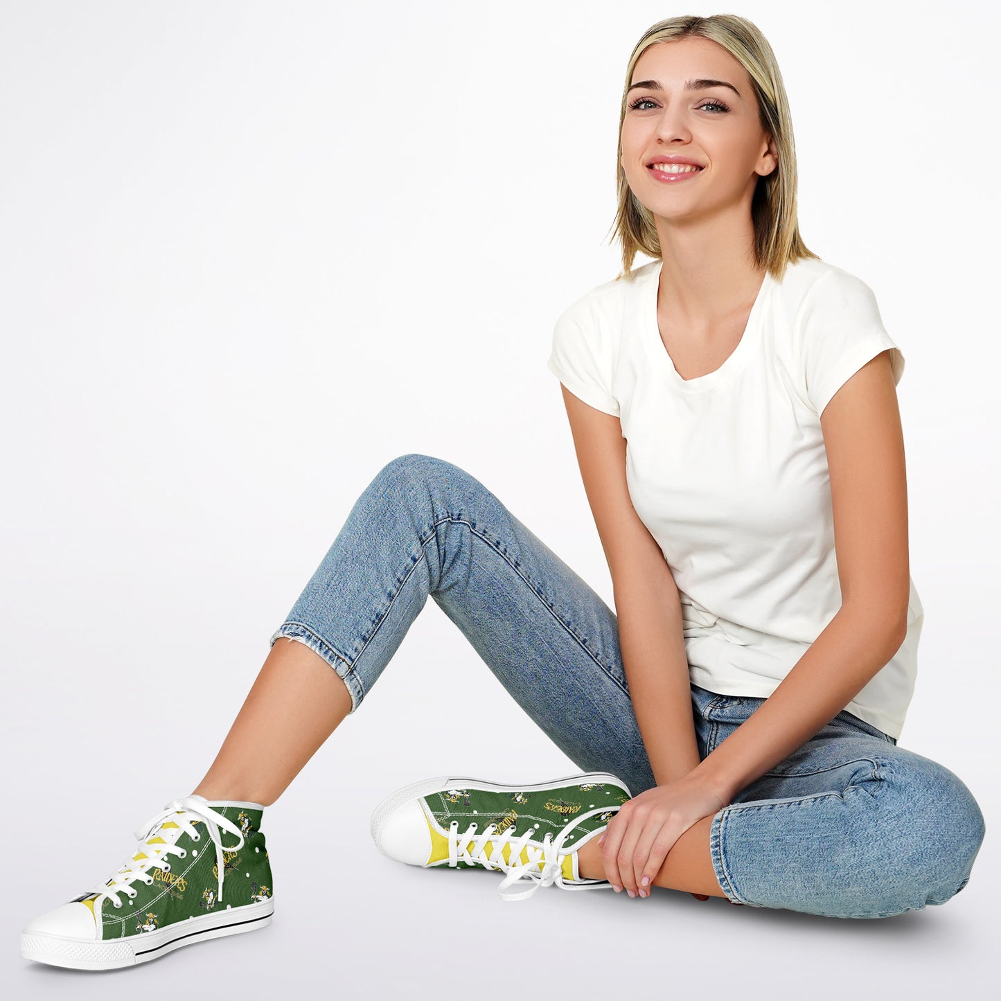 High Top Shoes - Raiders Pattern
