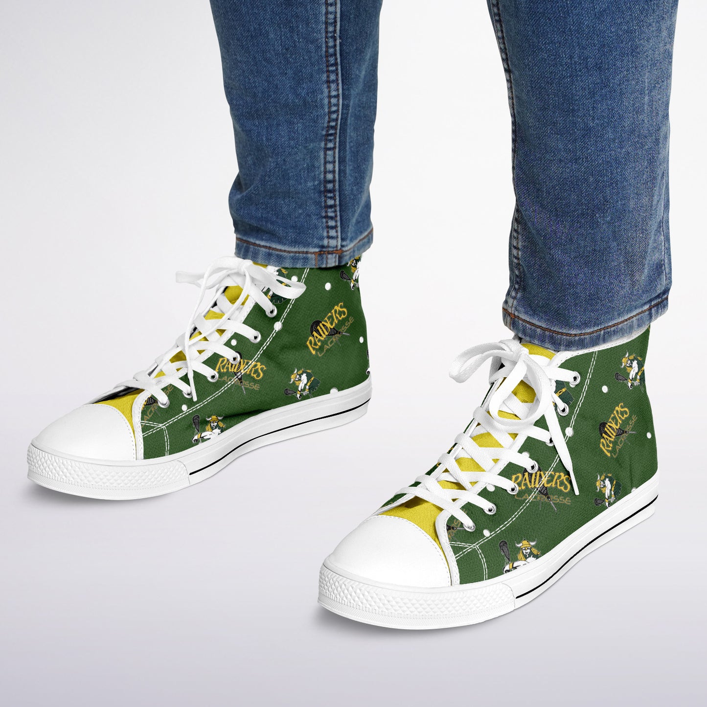 High Top Shoes - Raiders Pattern
