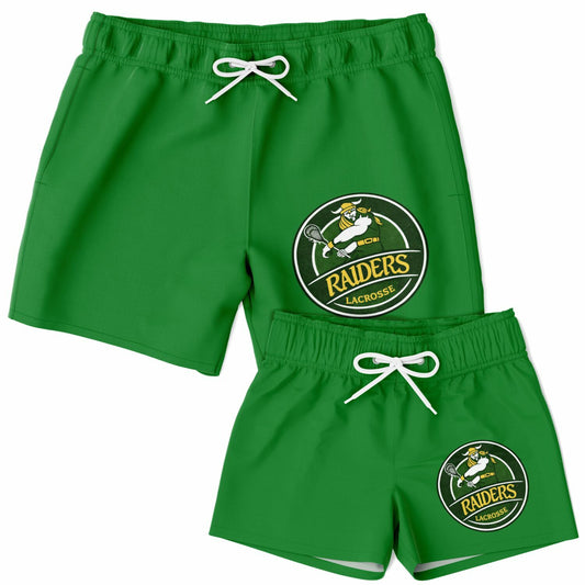 Dad and me Swim Trunks Set - Raiders Lacrosse Circle Logo